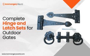 Complete Hinge and Latch Sets for Outdoor Gates