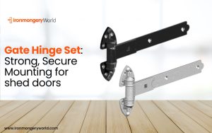 Gate Hinge Set Strong, Secure Mounting for shed doors