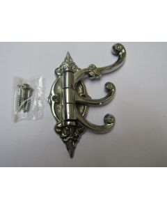 Cast Iron Hook Vintage Three Rotating Arms Hanger Wall Mounted Swivel Hooks, Size: 14x14x2.5cm