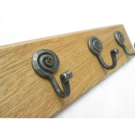Antique Iron Snail Coat Hook Rail byIronmongery World